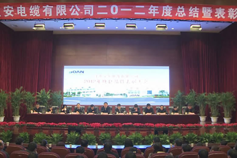 江蘇寶安電纜有限公司2012年度總結(jié)暨表彰大會(huì)隆